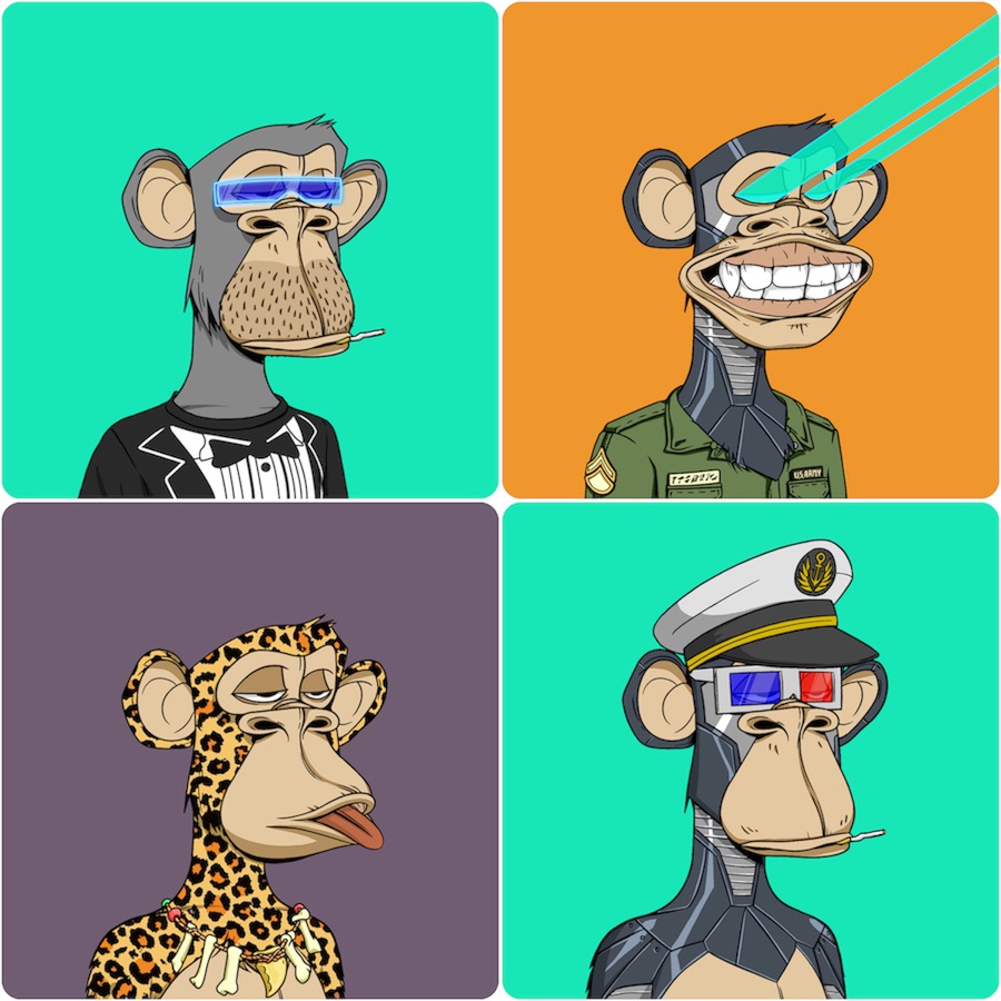Imágenes de los avatars de los creadores de BAYC