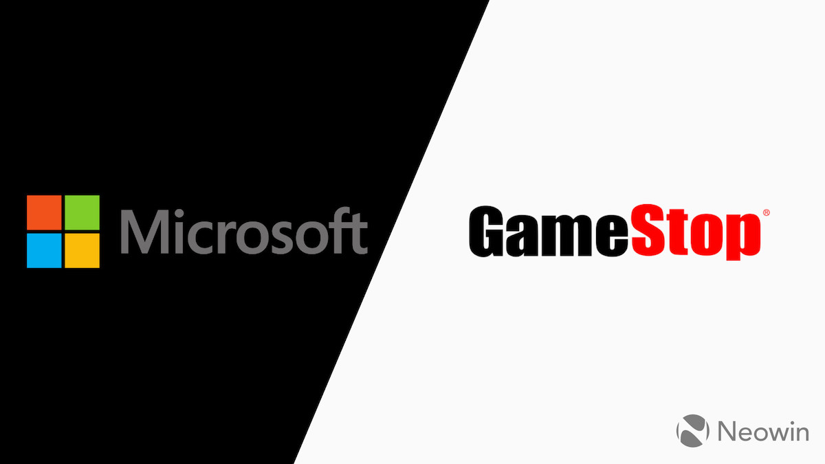 Logos de Microsoft y GameStop.