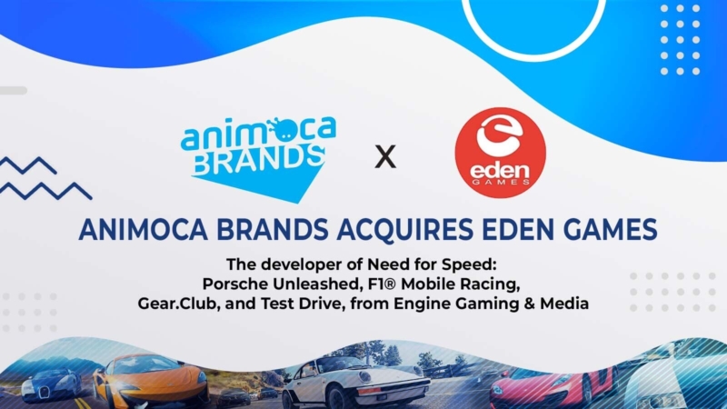 Animoca Brands compra El Desarrollador De Juegos De Carreras de criptomonedas Eden Games